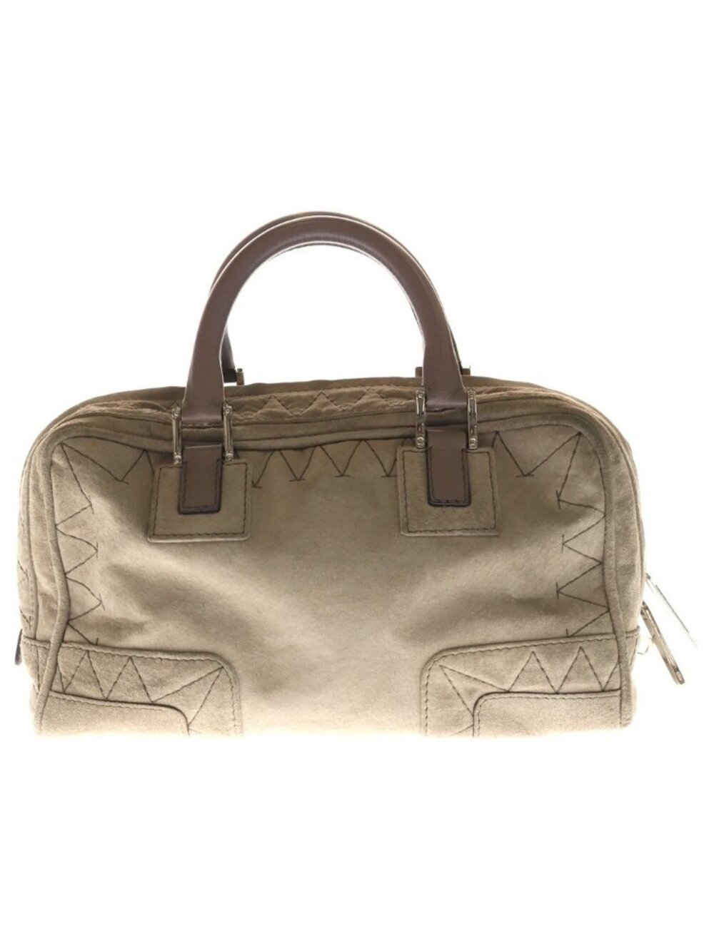 ★SOLD★ Loewe Amazona 28 Gray Suede Leather Handbag - Picture 2 of 6